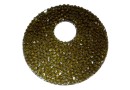 Swarovski, fine rocks pendant, black sunflower, 40mm - x1