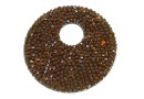 Swarovski, fine rocks pendant, black tangerine, 40mm - x1