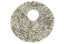 Swarovski, fine rocks pendant, metallic  silver, 40mm - x1