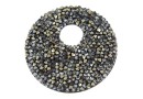 Swarovski, fine rocks pendant, black gold/shadow metallic gold, 40mm - x1