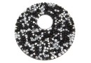 Swarovski, fine rocks pendant, black jet comet argent light, 40mm - x1