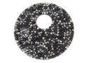 Swarovski, fine rocks pendant, black jet metallic silver, 40mm - x1