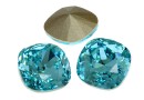 Swarovski, fancy square, light turquoise, 8mm - x1