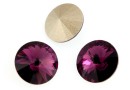 Swarovski, rivoli, amethyst, 6mm - x2