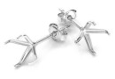 Earings for rivoli or chaton 6mm, 925 silver, earnuts included - x1pair