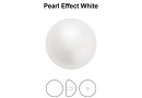 Preciosa, crystal pearl cabochon, white, 10mm - x2