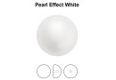 Preciosa, crystal pearl cabochon, white, 16mm - x2