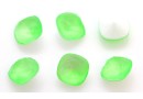 Ideal crystals, fancy square, neon green, 12mm - x2