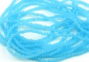 Crystal bead string, faceted rounds, turquoise opal, 3x2mm