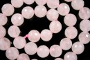 Pink quartz, faceted round, 8.2mm